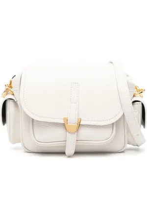 Coccinelle Cross Body Bags, female, , ONE SIZE, Grained Leather Handbag in Blanco