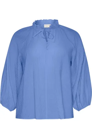 Kaffe Blouses, female, , 7XL, Flowing Blouse with Flounce Detail