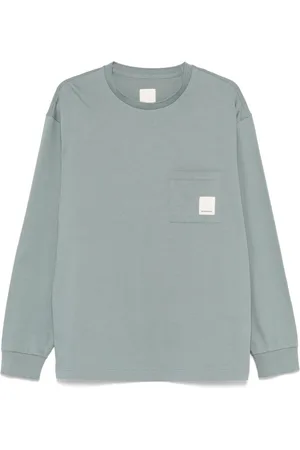 Emporio Armani Long Sleeve Tops, male, , S, Sea Crew Neck Long Sleeve