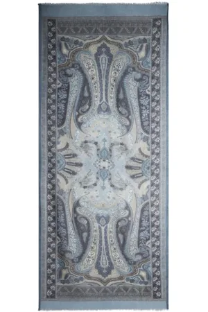 Etro Scarves, male, , ONE SIZE, Printed Marine Scarf Amebas Style