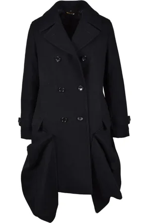 Comme des Garçons Double-Breasted Coats, female, , S, Quilted Wool Blend Double-Breasted Coat
