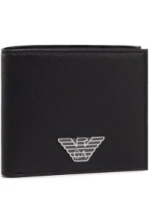 Emporio Armani Wallets & Cardholders, male, , ONE SIZE, Leather Cardholder Eagle Plaque