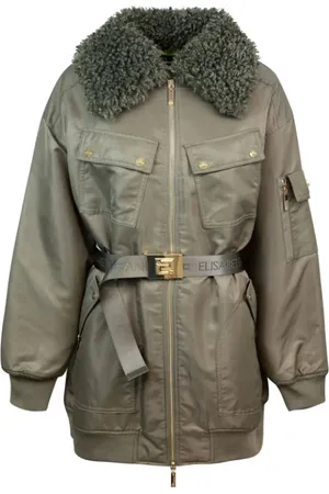 Elisabetta Franchi Winter Jackets, female, , S, Oversized Belted Puffer Jacket