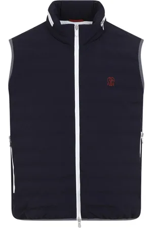 Brunello Cucinelli Vests, male, , S, Navy Padded Jacket