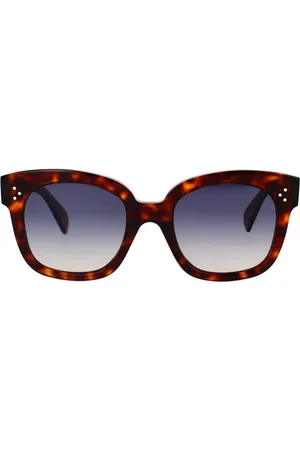 Céline Sunglasses, unisex, , 54 MM, Square Sunglasses Red Havana Blue Lenses