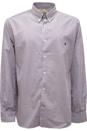 BROOKSFIELD Casual Shirts, male, , 3XL, Striped Button Down Shirt Slim Fit