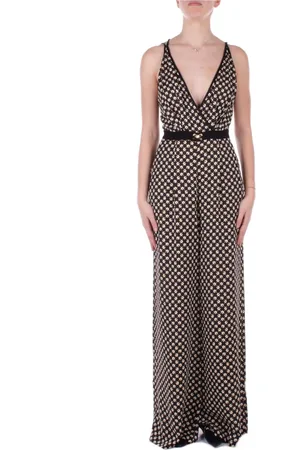 Elisabetta Franchi Jumpsuits, female, , S, Front Logo Zipper Jumpsuit