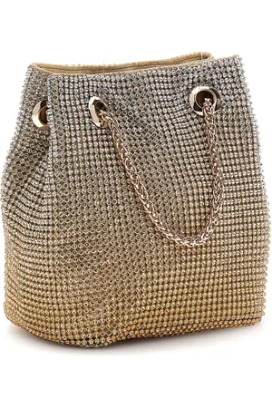 Guess Bucket Bags, female, , ONE SIZE, Metallic Gold Mini Bag with Magnet Clip