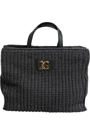 Dolce & Gabbana Handbags, female, , ONE SIZE, Knitted Crochet Shoulder Shopper Bag