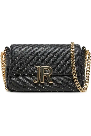 John Richmond Shoulder Bags, female, , ONE SIZE, Studded Crossbody Bag with Gold Logo Initials