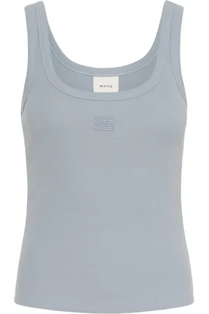 Gestuz Sleeveless Tops, female, , S, Logo Top 2.0 Grey