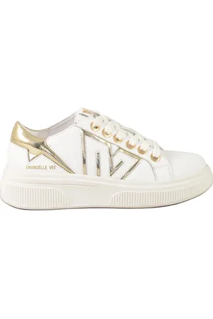 Emanuélle vee Leather Trainers with Rubber Sole