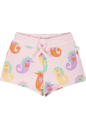 Stella McCartney Seahorse Embellished Pink Cotton Sporty Shorts