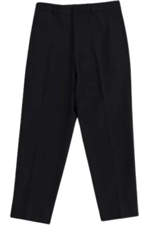 Jil Sander Straight Trousers, male, , L, Navy Cotton Straight-Leg Trousers