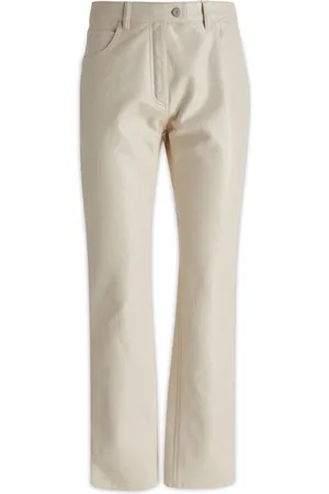 Courrèges Straight Jeans, female, , 2XS, Button Detailed Slim Fit Trousers