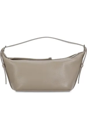 Fabiana Filippi Grey Pebbled Leather Woman Shoulder Bag
