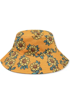 Kenzo Hats & Caps, unisex, , 50 CM, Reversible Sunflower Embroidered Cotton Cloche