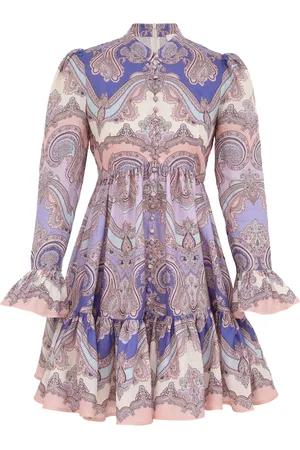 ZIMMERMANN Paisley Mini Dress with Frill
