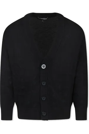 Emporio Armani Cotton Blend Cardigan with V-Neck