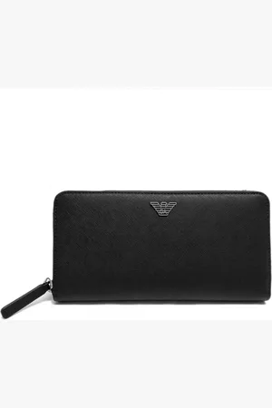 Emporio Armani Wallets & Cardholders, male, , ONE SIZE, Zip Around Leather Wallet with Cardholders