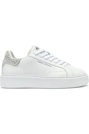 Crime london Leather Sneaker with Strass
