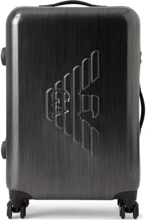 Emporio Armani Cabin Bags, male, , ONE SIZE, Medium Unisex Trolley with Maxi Eagle Relief