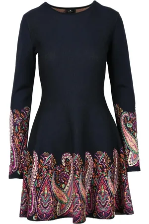 Etro Short Dresses, female, , S, Short Knit Dress Wool Blend