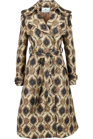 Etro Jacquard coat with double-breasted buttons