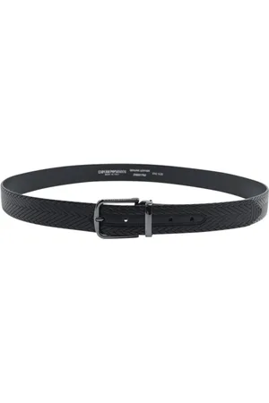 Emporio Armani Belts, male, , ONE SIZE, Cowhide Woven Effect Belt
