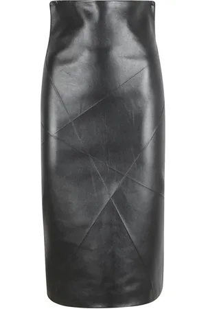Sportmax Leather Skirts, female, , S, Midi Skirt