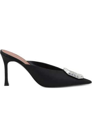 Amina Muaddi Slip-On Mules with Crystals