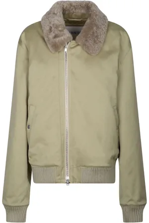 Burberry Faux Fur & Shearling Jackets, female, , M, Hunter Cotton Bomber Jacket
