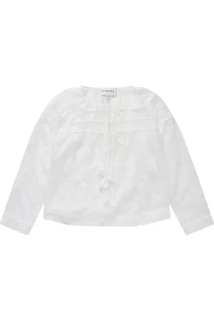 Munthe Blouses, female, , M, Embroidered Floral Top with Tassel Details