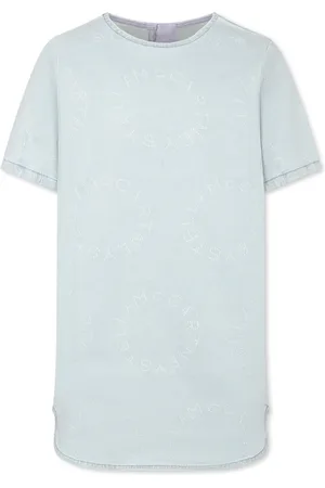 Stella McCartney Dresses, female, , 14 Y, Denim Short-Sleeved Casual Dress