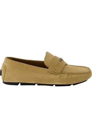 VERSACE Suede Driver Moccasins Elegant Design