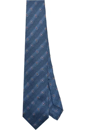 BARBA Ties, male, , ONE SIZE, Silk Jacquard Diamond Point Tie