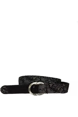 Byblos Elegant Leather Belt with Textured Fabric