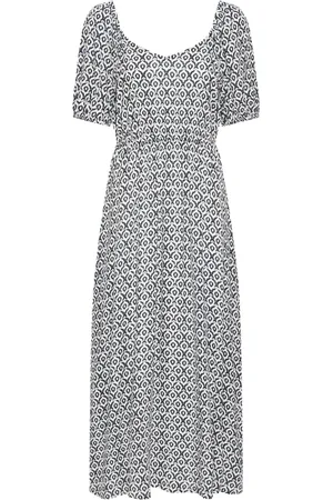 Ichi Maxi Dresses, female, , L, Eclipse Ikat Tile Dress