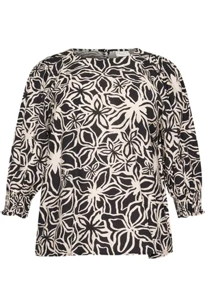 Kaffe Abstract Print Blouse /Beige