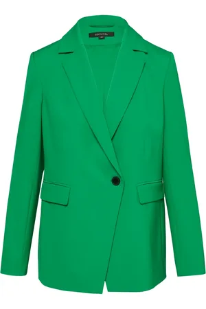 Comma, Buttoned Blazer with Lapel Collar