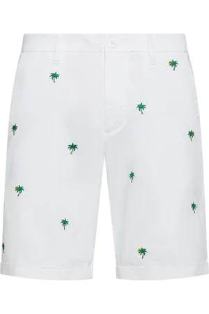 sun68 Embroidered Chino Shorts in Cotton Blend
