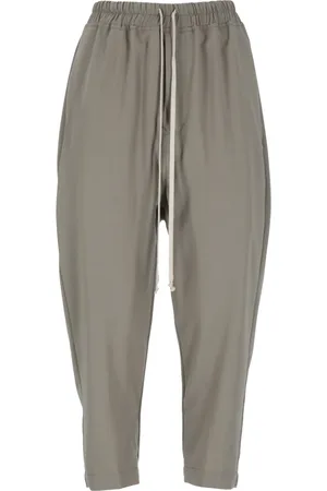 Rick Owens Wool Trousers Elastic Waist Drawstrings