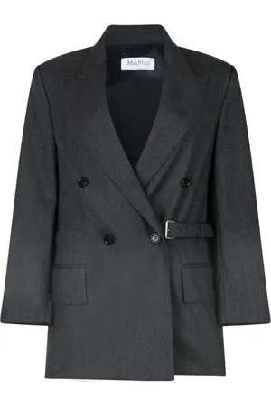 Max Mara Dark Grey Double Breasted Blazer