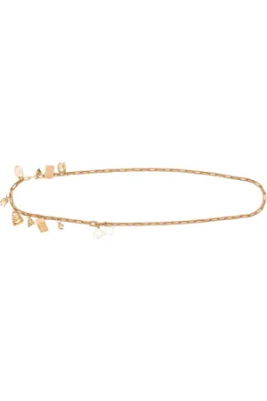 Cult Gaia Belts, female, , ONE SIZE, Charm Detail Gold-Tone Chain Belt