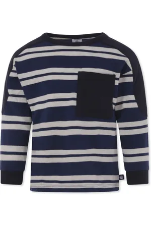 Petit Bateau Sweatshirts, unisex, , 4 Y, Striped Sweatshirt with Patch Pocket