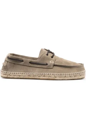 MANEBI Sailor Shoes, male, , 12 UK, Espadrilles with Raffia Sole