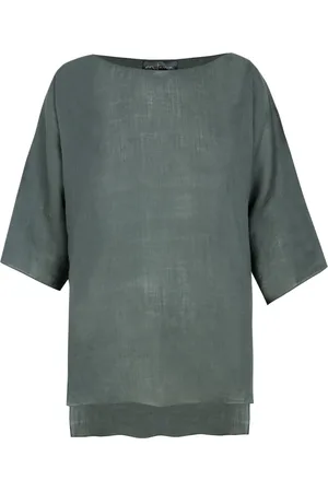 Cortana Blouses, female, , L, Arena, top in ocean ramie