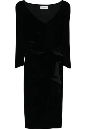 CHIARA BONI Midi Dresses, female, , 2XL, Velvet Dress, Feminine Silhouette Enhancer