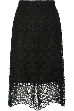 Burberry Cotton Lace Pencil Skirt