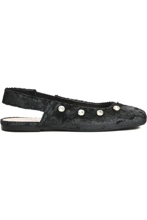 AGL ATTILIO GIUSTI LEOMBRUNI Ballerinas, female, , 3 UK, Velvet Ballerinas with Rhinestones